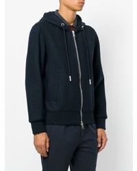 dunkelblauer Pullover mit einem Kapuze von Moncler