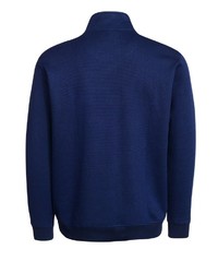 dunkelblauer Pullover mit einem Reißverschluss am Kragen von Bexleys man