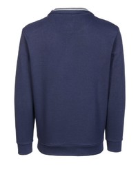 dunkelblauer Pullover mit einem Reißverschluss am Kragen von Bexleys man