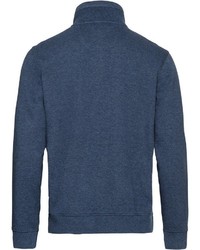 dunkelblauer Pullover mit einem Reißverschluss am Kragen von Fynch Hatton