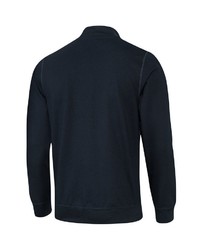 dunkelblauer Pullover mit einem Reißverschluss am Kragen von JOY SPORTSWEAR