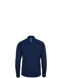 dunkelblauer Pullover mit einem Reißverschluss am Kragen von Nike