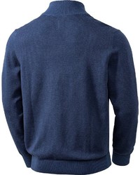 dunkelblauer Pullover mit einem Reißverschluss am Kragen von Otto Kern