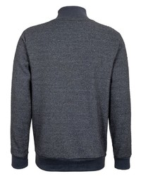 dunkelblauer Pullover mit einem Reißverschluss am Kragen von Sublevel