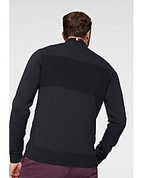 dunkelblauer Pullover mit einem Reißverschluss am Kragen von Tommy Hilfiger