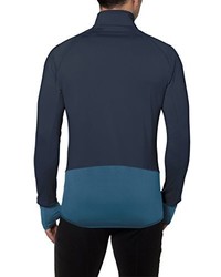 dunkelblauer Pullover mit einem Reißverschluss am Kragen von VAUDE