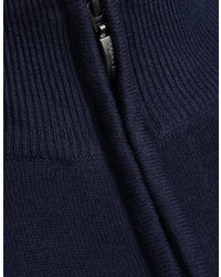 dunkelblauer Pullover mit einem Reißverschluß von Bexleys man