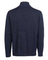 dunkelblauer Pullover mit einem Reißverschluß von Bexleys man