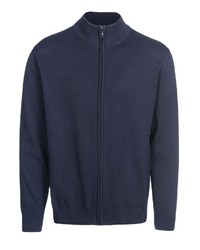 dunkelblauer Pullover mit einem Reißverschluß von Bexleys man