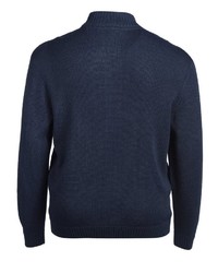 dunkelblauer Pullover mit einem Reißverschluß von Big fashion