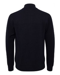 dunkelblauer Pullover mit einem Reißverschluß von BLEND