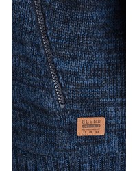 dunkelblauer Pullover mit einem Reißverschluß von BLEND