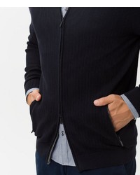 dunkelblauer Pullover mit einem Reißverschluß von Brax