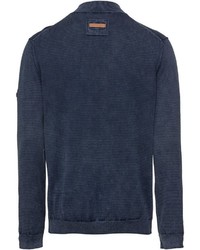 dunkelblauer Pullover mit einem Reißverschluß von camel active