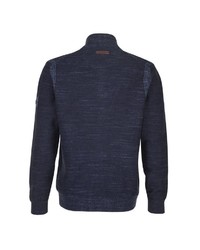 dunkelblauer Pullover mit einem Reißverschluß von camel active