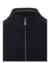 dunkelblauer Pullover mit einem Reißverschluß von Casamoda