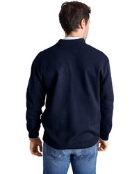 dunkelblauer Pullover mit einem Reißverschluß von Classic