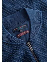 dunkelblauer Pullover mit einem Reißverschluß von colours & sons