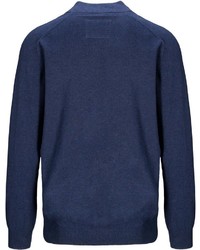 dunkelblauer Pullover mit einem Reißverschluß von COMMANDER