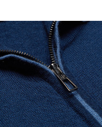 dunkelblauer Pullover mit einem Reißverschluß von Loro Piana