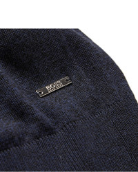 dunkelblauer Pullover mit einem Reißverschluß von Hugo Boss