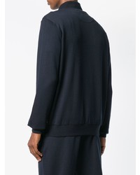 dunkelblauer Pullover mit einem Reißverschluß von Eleventy