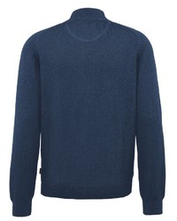 dunkelblauer Pullover mit einem Reißverschluß von Fynch Hatton