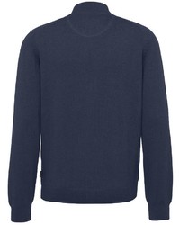 dunkelblauer Pullover mit einem Reißverschluß von Fynch Hatton