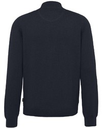 dunkelblauer Pullover mit einem Reißverschluß von Fynch Hatton