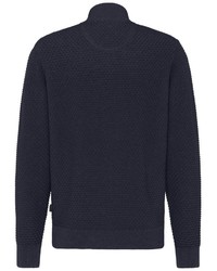 dunkelblauer Pullover mit einem Reißverschluß von Fynch Hatton