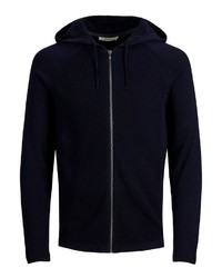 dunkelblauer Pullover mit einem Reißverschluß von Jack & Jones