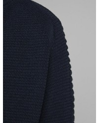 dunkelblauer Pullover mit einem Reißverschluß von Jack & Jones