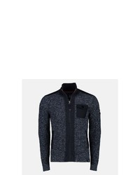 dunkelblauer Pullover mit einem Reißverschluß von LERROS