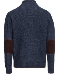 dunkelblauer Pullover mit einem Reißverschluß von LUIS STEINDL