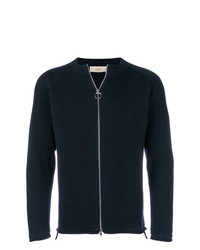 dunkelblauer Pullover mit einem Reißverschluß von Maison Flaneur
