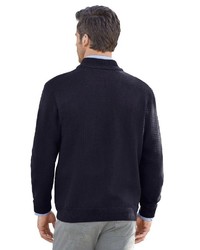 dunkelblauer Pullover mit einem Reißverschluß von MARCO DONATI
