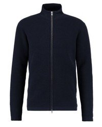 dunkelblauer Pullover mit einem Reißverschluß von Minimum