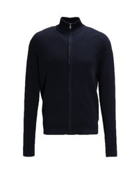 dunkelblauer Pullover mit einem Reißverschluß von Minimum