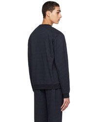 dunkelblauer Pullover mit einem Reißverschluß von BOSS