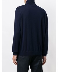 dunkelblauer Pullover mit einem Reißverschluß von Ps By Paul Smith