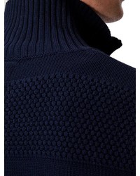 dunkelblauer Pullover mit einem Reißverschluß von Produkt