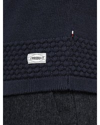 dunkelblauer Pullover mit einem Reißverschluß von Produkt