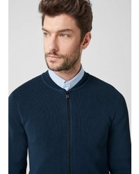 dunkelblauer Pullover mit einem Reißverschluß von S.OLIVER RED LABEL