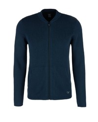 dunkelblauer Pullover mit einem Reißverschluß von S.OLIVER RED LABEL