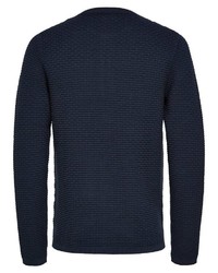 dunkelblauer Pullover mit einem Reißverschluß von Selected Homme