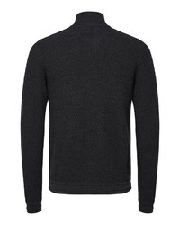 dunkelblauer Pullover mit einem Reißverschluß von Selected Homme