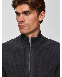 dunkelblauer Pullover mit einem Reißverschluß von Selected Homme