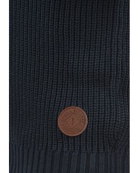 dunkelblauer Pullover mit einem Reißverschluß von Solid