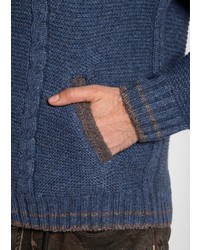 dunkelblauer Pullover mit einem Reißverschluß von SPIETH & WENSKY