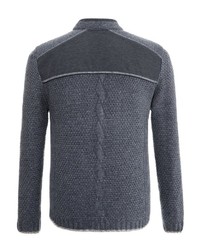 dunkelblauer Pullover mit einem Reißverschluß von SPIETH & WENSKY